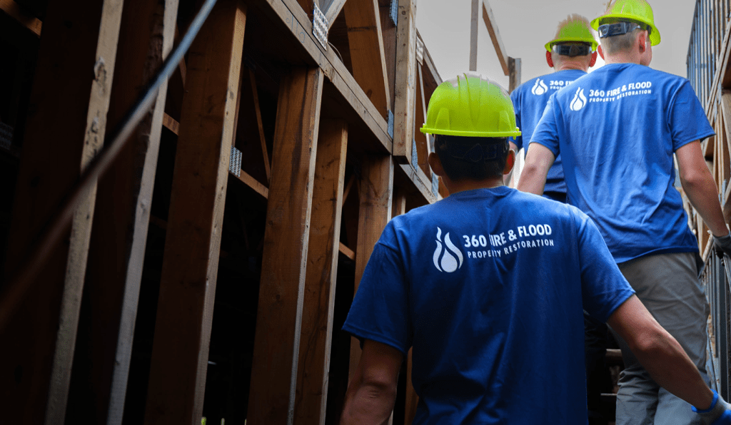 360 Fire & Flood construction crew