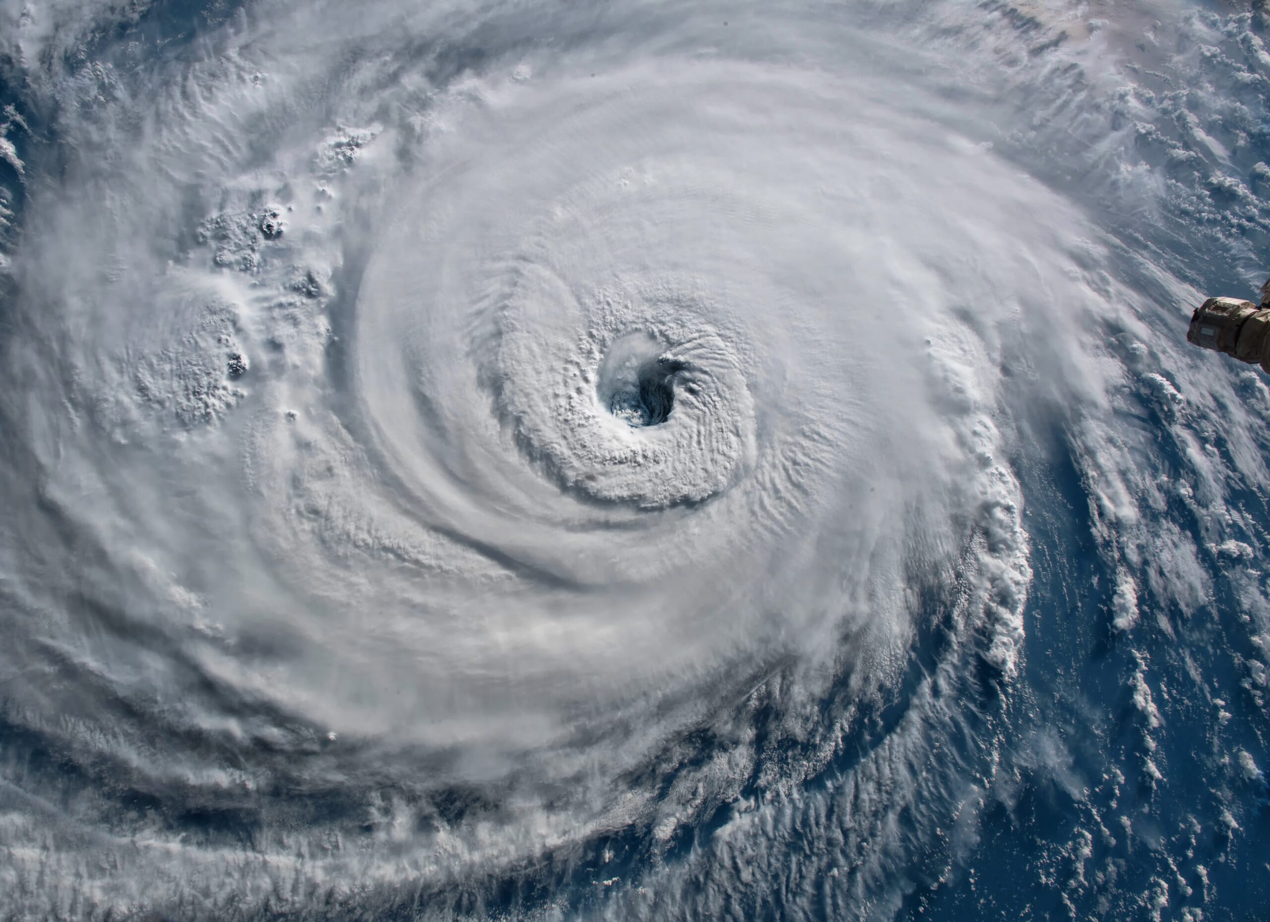 Eye of the storm Hurricane from satellite