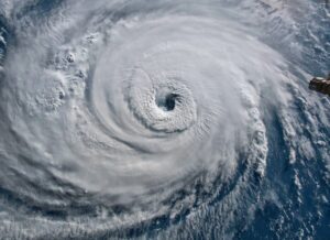 Eye of the storm Hurricane from satellite