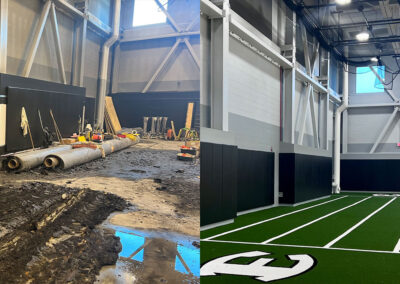Before & After Gym Turf Reconstruction